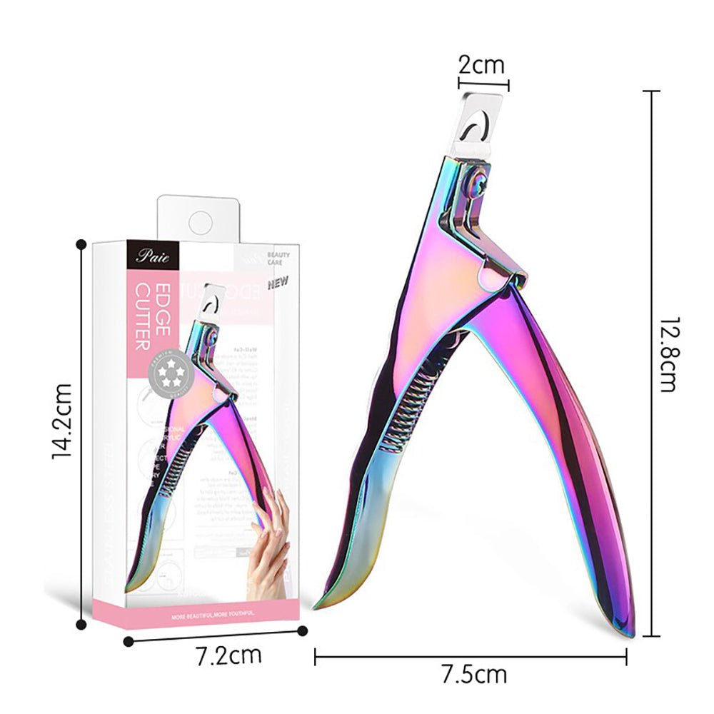 Fake Nail Edge Cutter - Rainbow - DTK Nail Supply