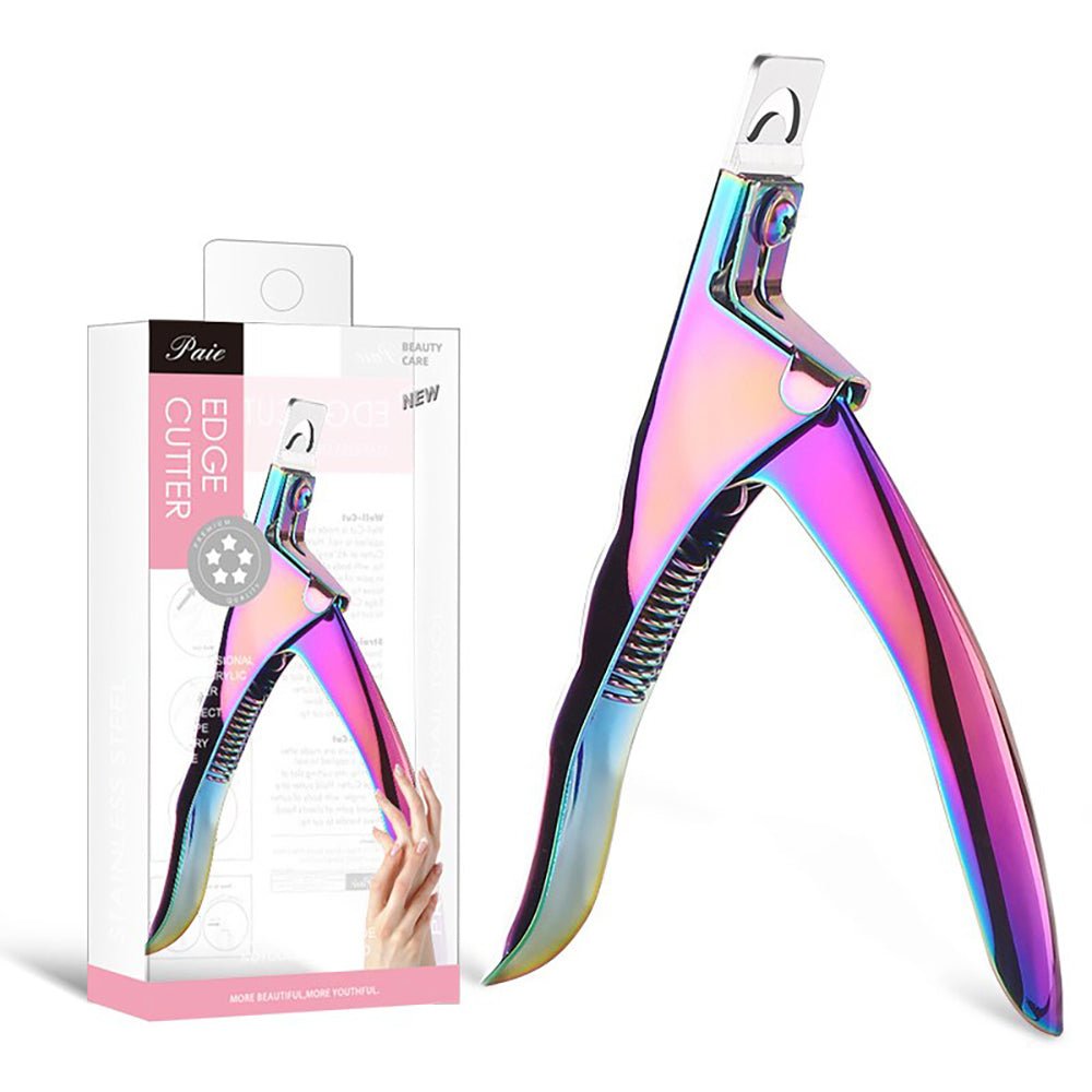Fake Nail Edge Cutter - Rainbow - DTK Nail Supply