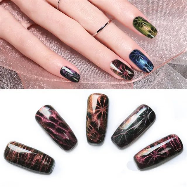 Flower and Stripe Effect Double Sided Magnet - DTK Nail Supply