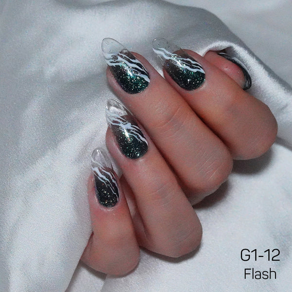 LAVIS Glitter G01 - 12 - Gel Polish 0.5 oz - Galaxy Collection by LAVIS NAILS sold by DTK Nail Supply