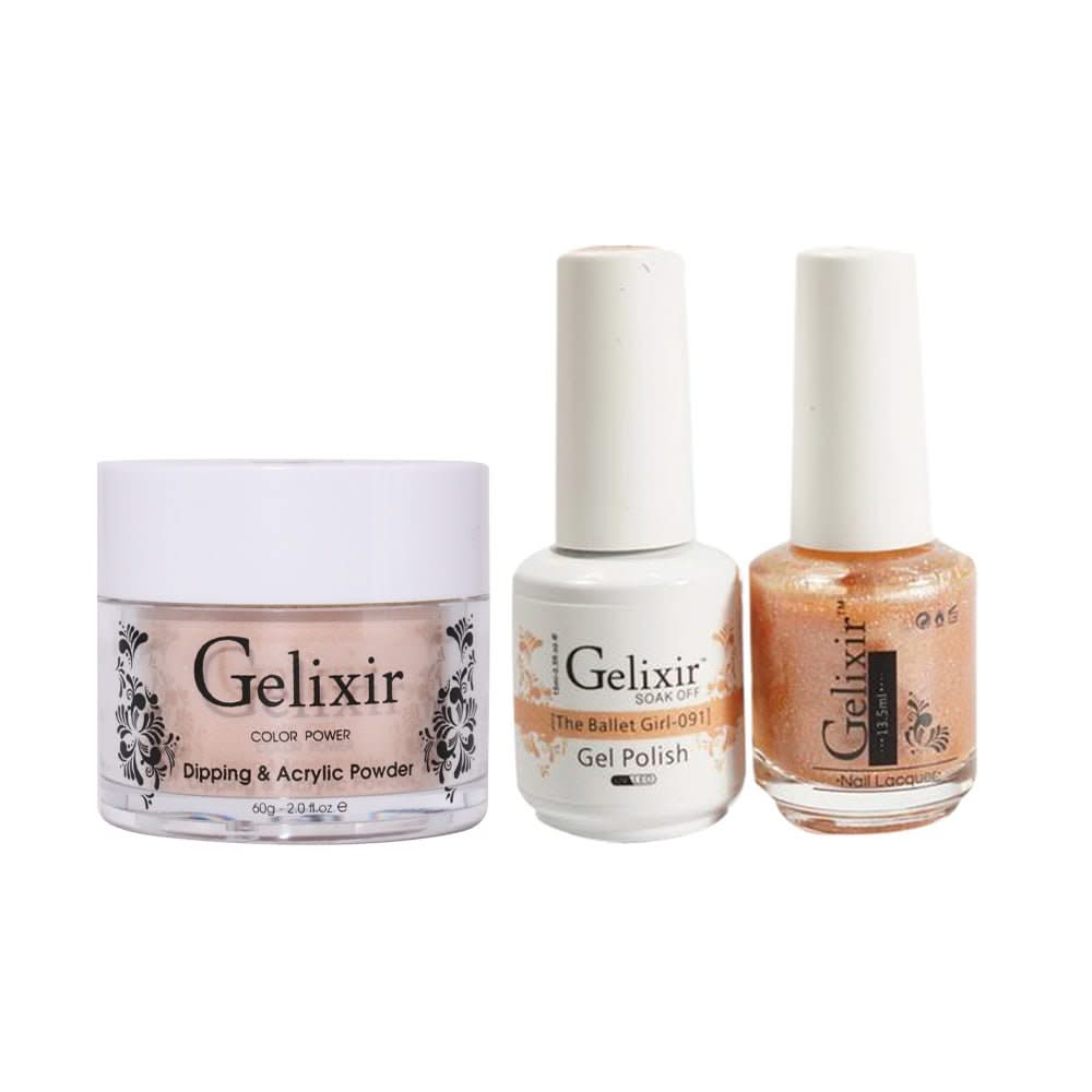 Gelixir 3 in 1 - 091 The Ballet Girl - Acrylic & Dip Powder, Gel & Lacquer - DTK Nail Supply