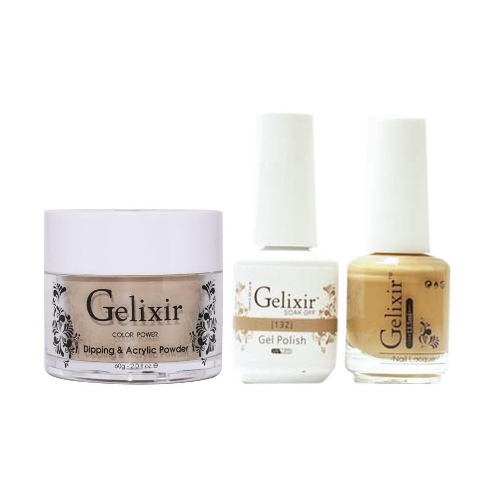 Gelixir 3 in 1 - 132 - Acrylic & Dip Powder, Gel & Lacquer - DTK Nail Supply