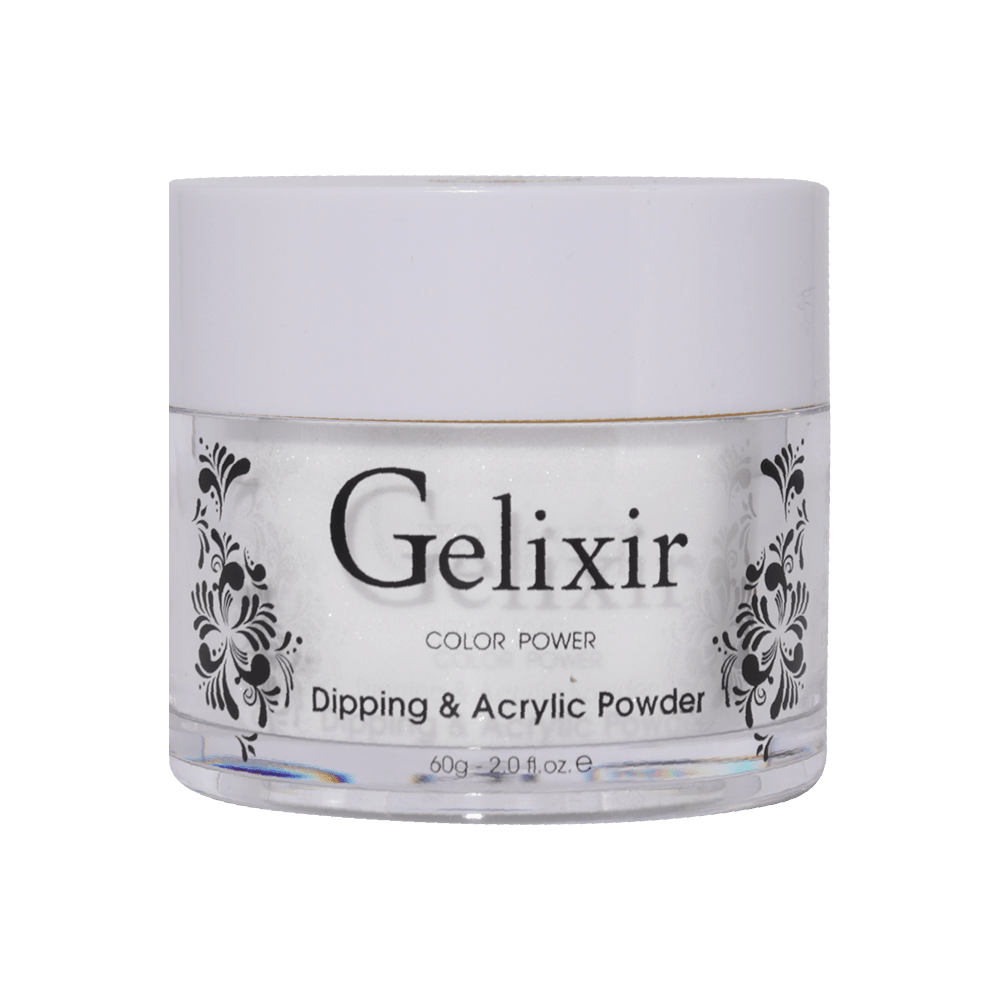 Gelixir Acrylic & Powder Dip Nails - 037 White Shimmer - DTK Nail Supply