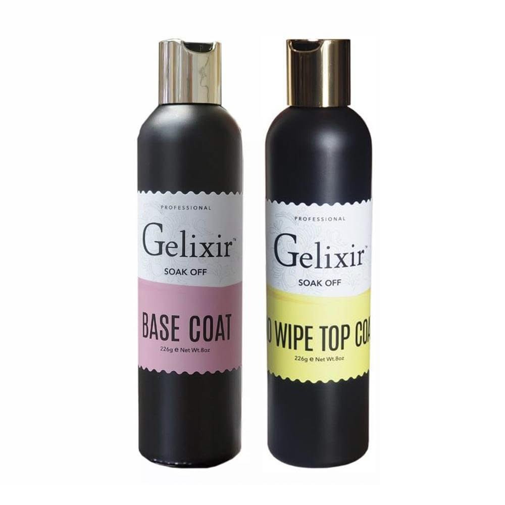 Gelixir - Base Top Coat Refill 8oz - DTK Nail Supply