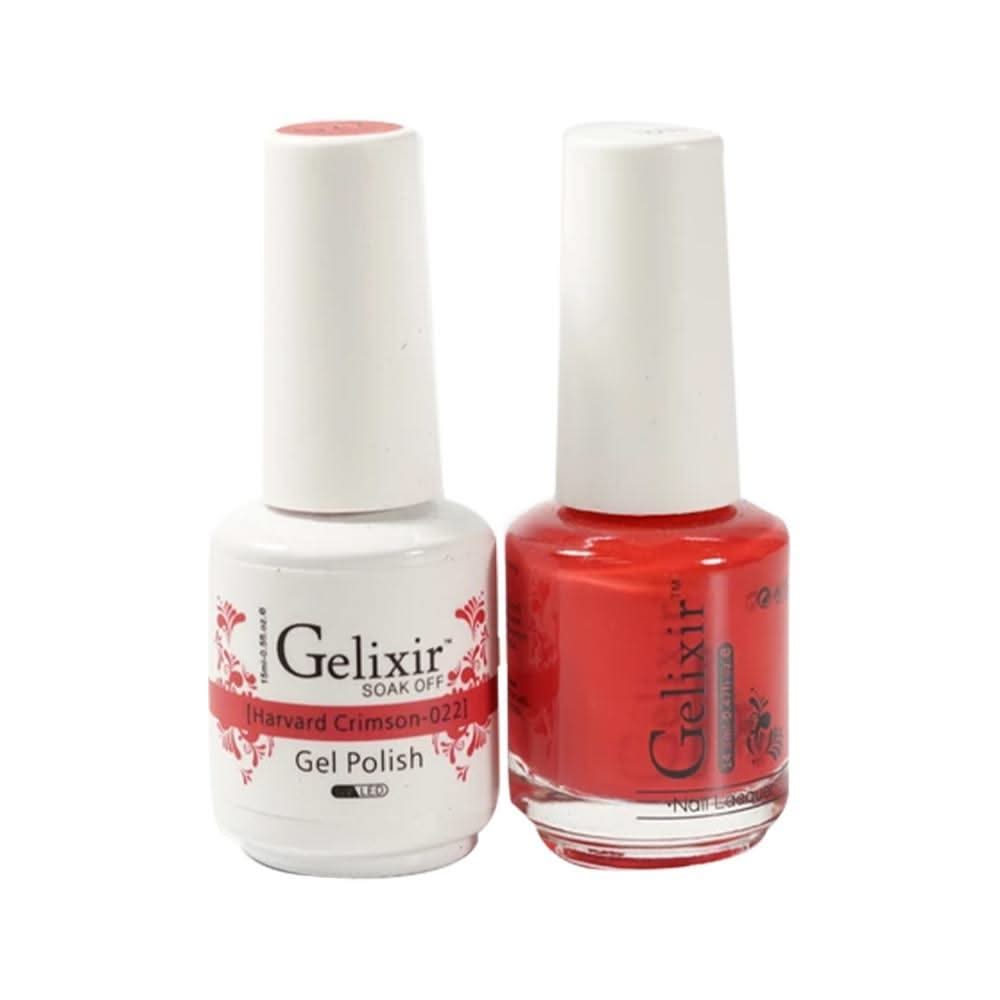 Gelixir Gel Nail Polish Duo - 022 - Harvard Crimson - DTK Nail Supply