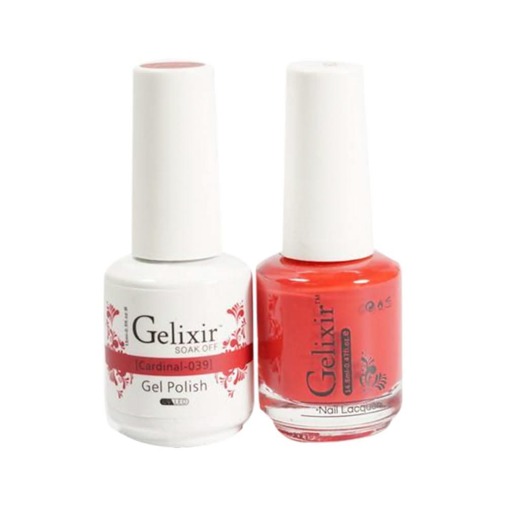Gelixir Gel Nail Polish Duo - 039 - Cardinal - DTK Nail Supply