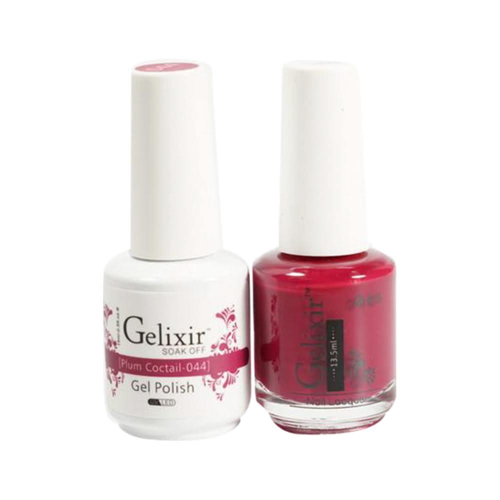 Gelixir Gel Nail Polish Duo - 044 - Plum Cocktail - DTK Nail Supply