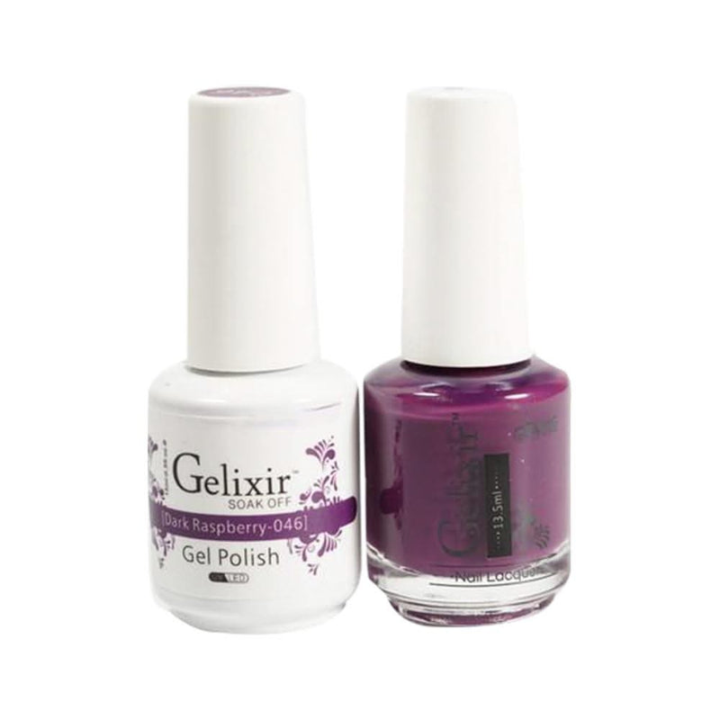 Gelixir Gel Nail Polish Duo - 046 - Dark Raspberry - DTK Nail Supply