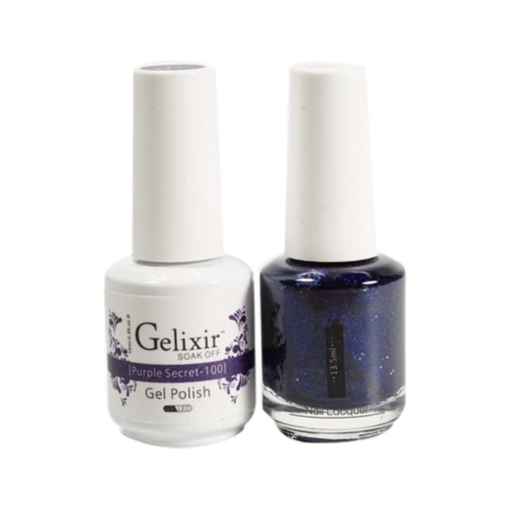 Gelixir Gel Nail Polish Duo - 100 - Purple Secret - DTK Nail Supply