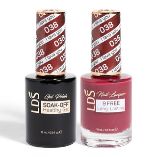  LDS Healthy Gel & Matching Lacquer Bundle 1: 038, 039, 040, 041, 042, 043, 045, BT by LDS sold by DTK Nail Supply