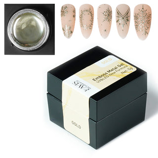  Set Emboss Gel Polish Nail Art 5 Colors - 0.5oz by LAVIS NAILS ART sold by DTK Nail Supply