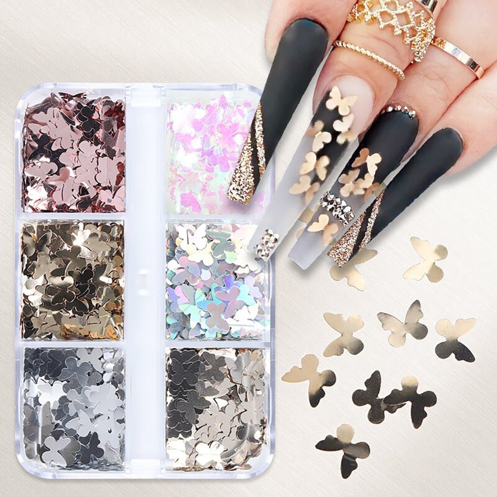 Holographic Butterfly Nail Art Sequins - DTK Nail Supply