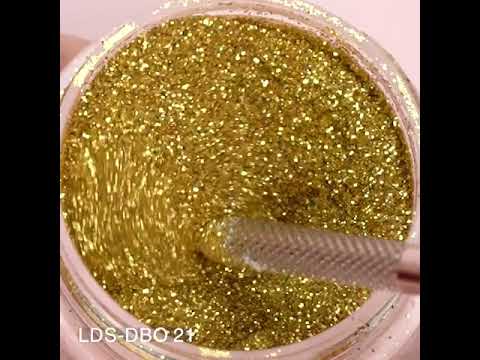 LDS Holographic Fine Glitter Nail Art - 0.5oz DB21 Golden