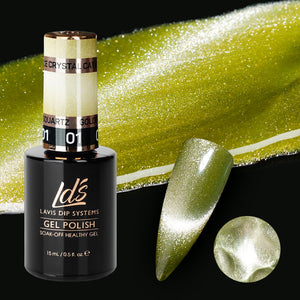  LDS 01 Golden Squartz - Gel Polish 0.5 oz - Ice Crystal Cat Eyes by LDS sold by DTK Nail Supply