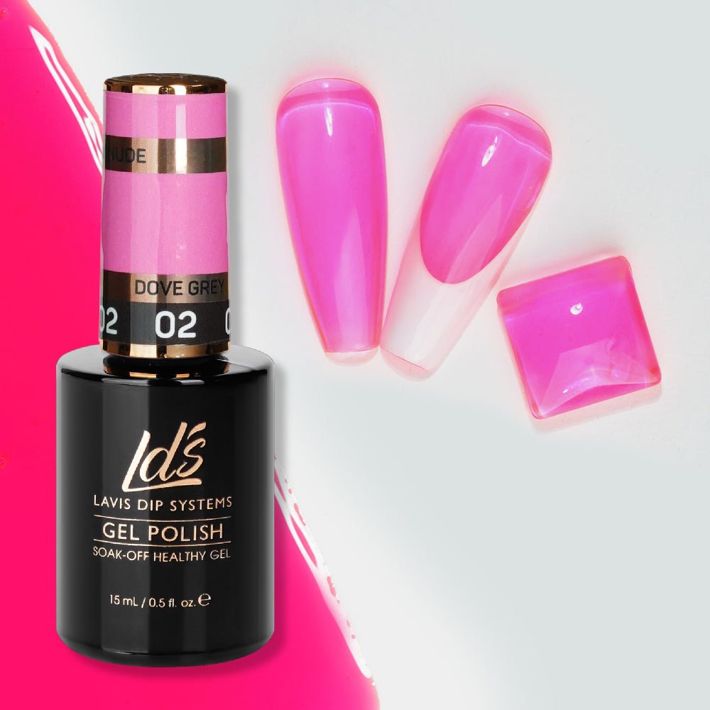 Jelly Gel Polish Colors - LDS 02 Dove Grey - Nude Collection - DTK Nail Supply