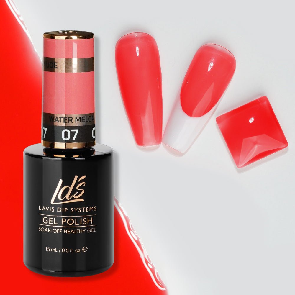 Jelly Gel Polish Colors - LDS 07 Water Melon - Nude Collection - DTK Nail Supply