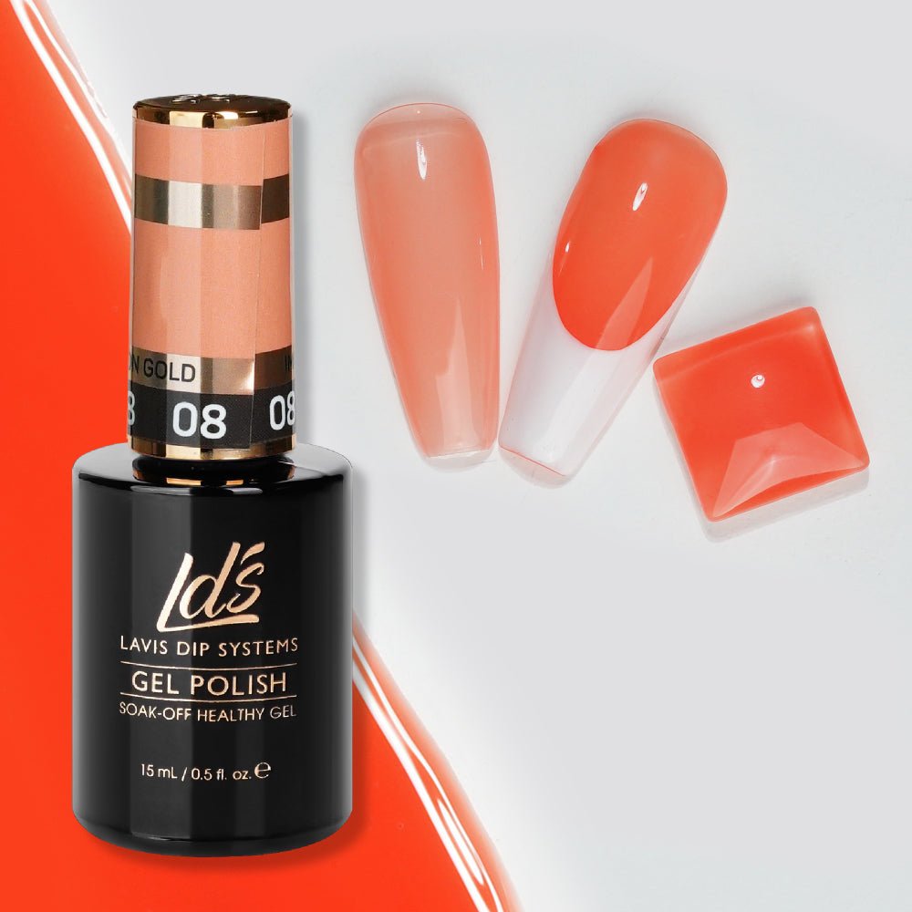 Jelly Gel Polish Colors - LDS 08 Imitation Gold - Nude Collection - DTK Nail Supply