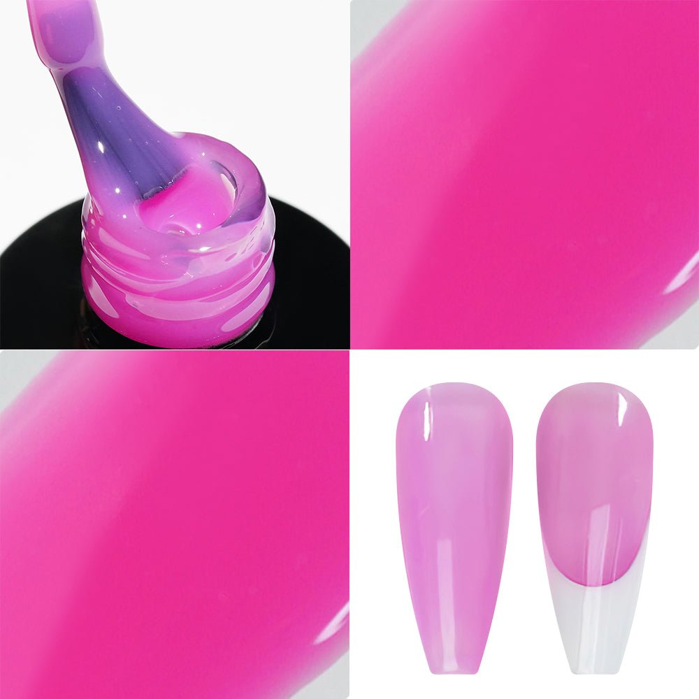 Jelly Gel Polish Colors - LDS 12 Hint of Violet - Nude Collection - DTK Nail Supply
