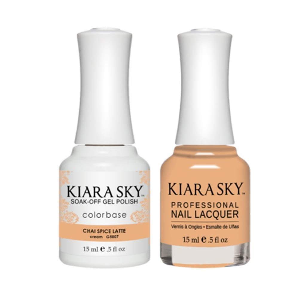 Kiara Sky Gel Nail Polish Duo - All - In - One - 5007 CHAI SPICE LATTE - DTK Nail Supply