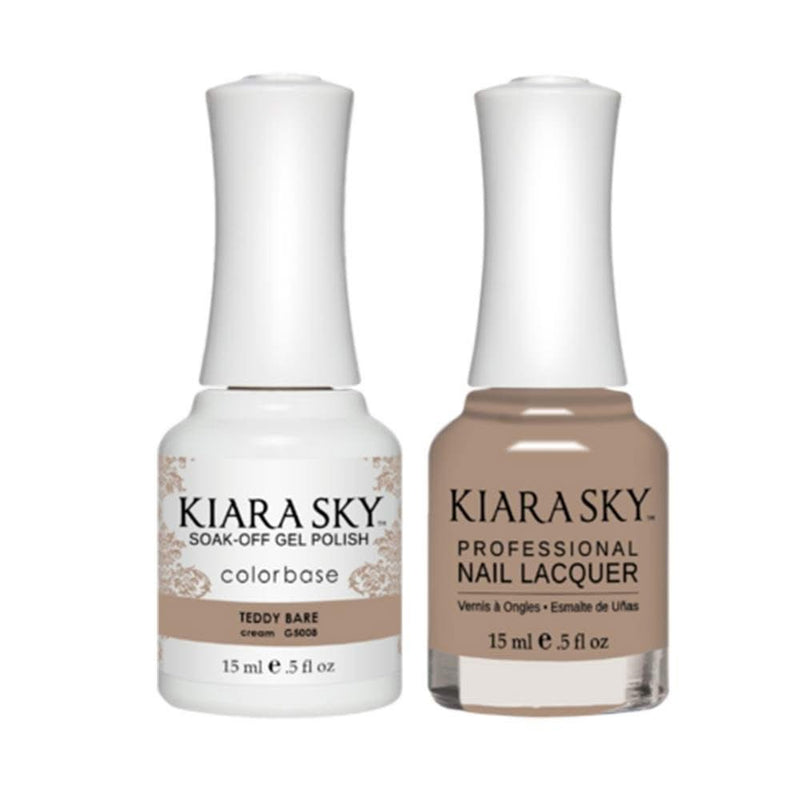 Kiara Sky Gel Nail Polish Duo - All - In - One - 5008 TEDDY BARE - DTK Nail Supply