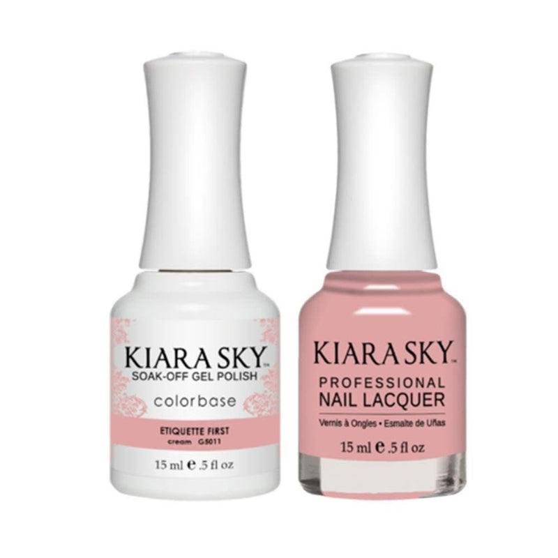 Kiara Sky Gel Nail Polish Duo - All - In - One - 5011 ETIQUETTE FIRST - DTK Nail Supply