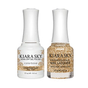 Kiara Sky Gel Nail Polish Duo - All - In - One - 5025 CHAMPAGNE TOAST - DTK Nail Supply