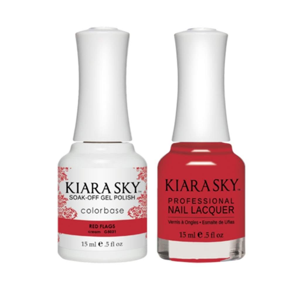 Kiara Sky Gel Nail Polish Duo - All - In - One - 5031 RED FLAGS - DTK Nail Supply