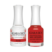 Kiara Sky Gel Nail Polish Duo - All - In - One - 5033 REDCKLESS - DTK Nail Supply