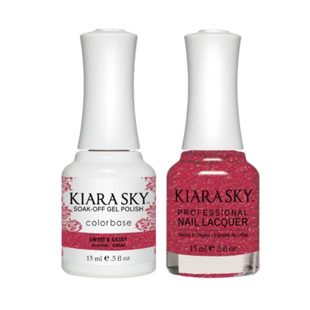 Kiara Sky Gel Nail Polish Duo - All - In - One - 5036 SWEET & SASSY - DTK Nail Supply