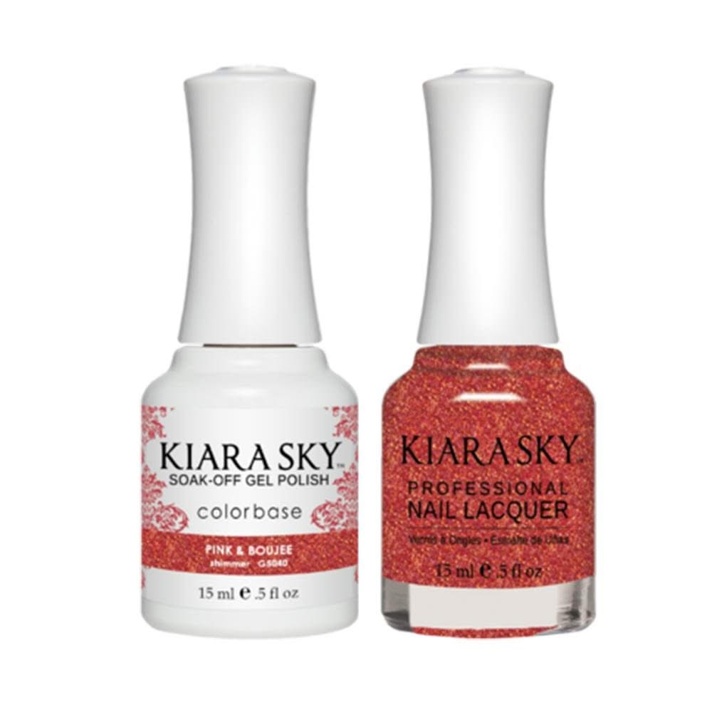 Kiara Sky Gel Nail Polish Duo - All - In - One - 5040 PINK & BOUJEE - DTK Nail Supply