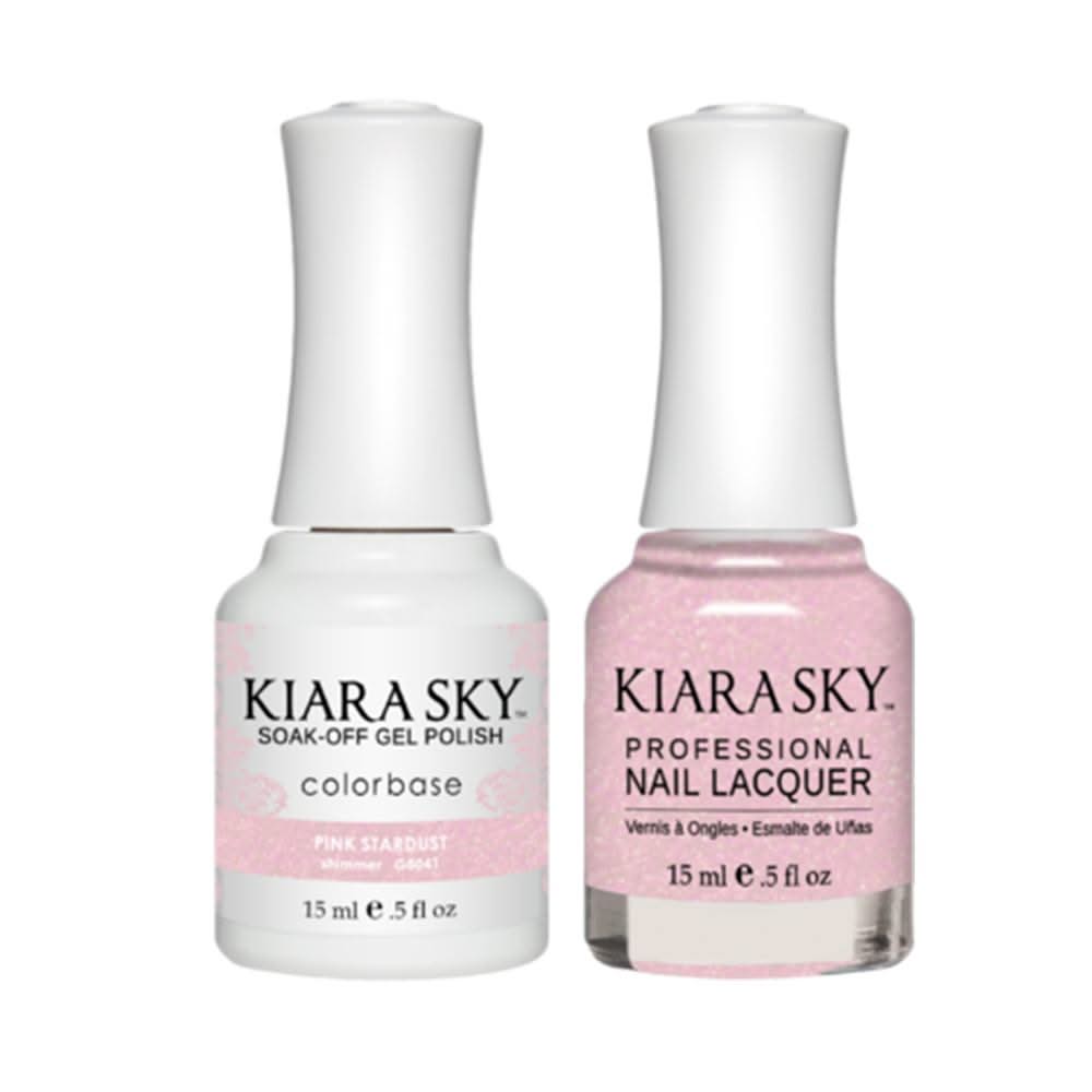 Kiara Sky Gel Nail Polish Duo - All - In - One - 5041 PINK STARDUST - DTK Nail Supply