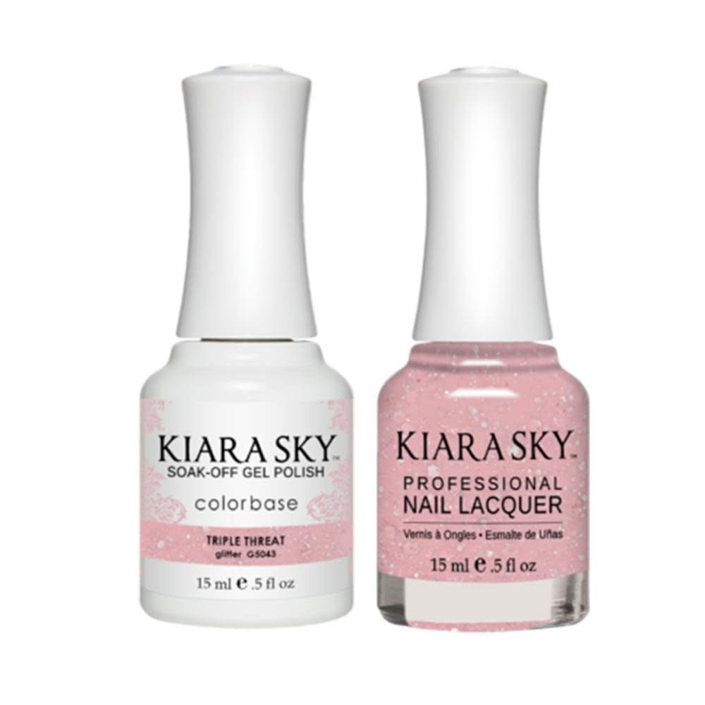 Kiara Sky Gel Nail Polish Duo - All - In - One - 5043 TRIPLE THREAT - DTK Nail Supply