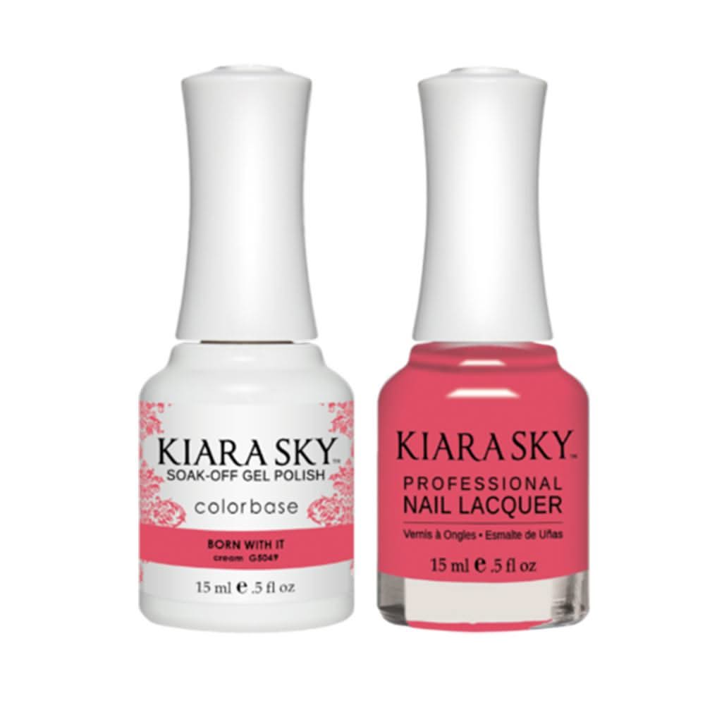 Kiara Sky Gel Nail Polish Duo - All - In - One - 5049 BORN WITH IT - DTK Nail Supply