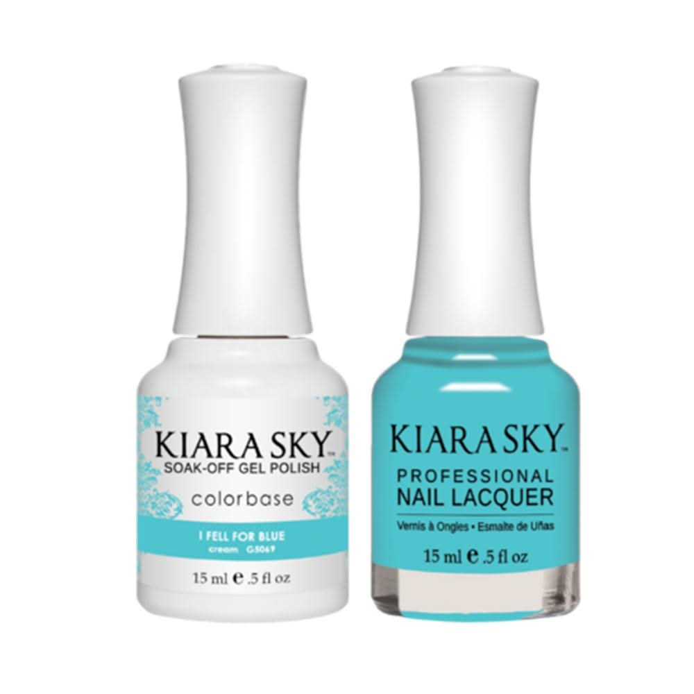 Kiara Sky Gel Nail Polish Duo - All - In - One - 5069 I FELL FOR BLUE - DTK Nail Supply