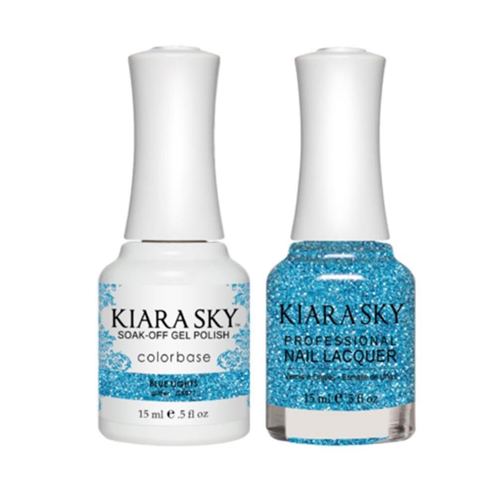 Kiara Sky Gel Nail Polish Duo - All - In - One - 5071 BLUE LIGHTS - DTK Nail Supply