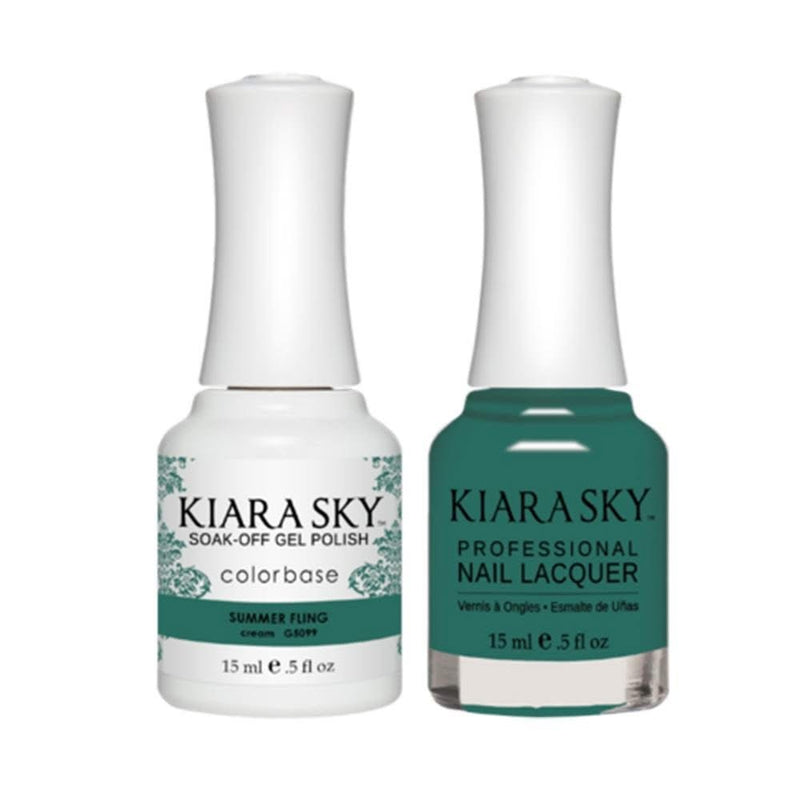 Kiara Sky Gel Nail Polish Duo - All - In - One - 5099 SUMMER FLING - DTK Nail Supply