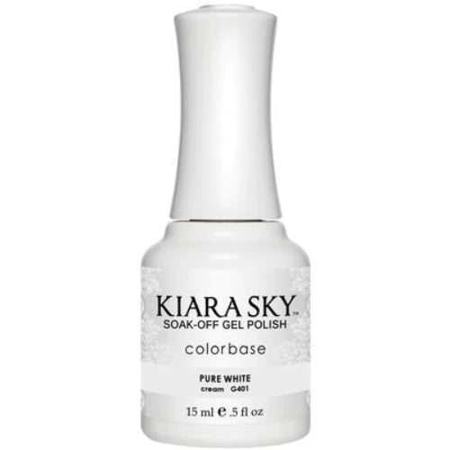 Kiara Sky Gel Polish 401 - Pure White - DTK Nail Supply