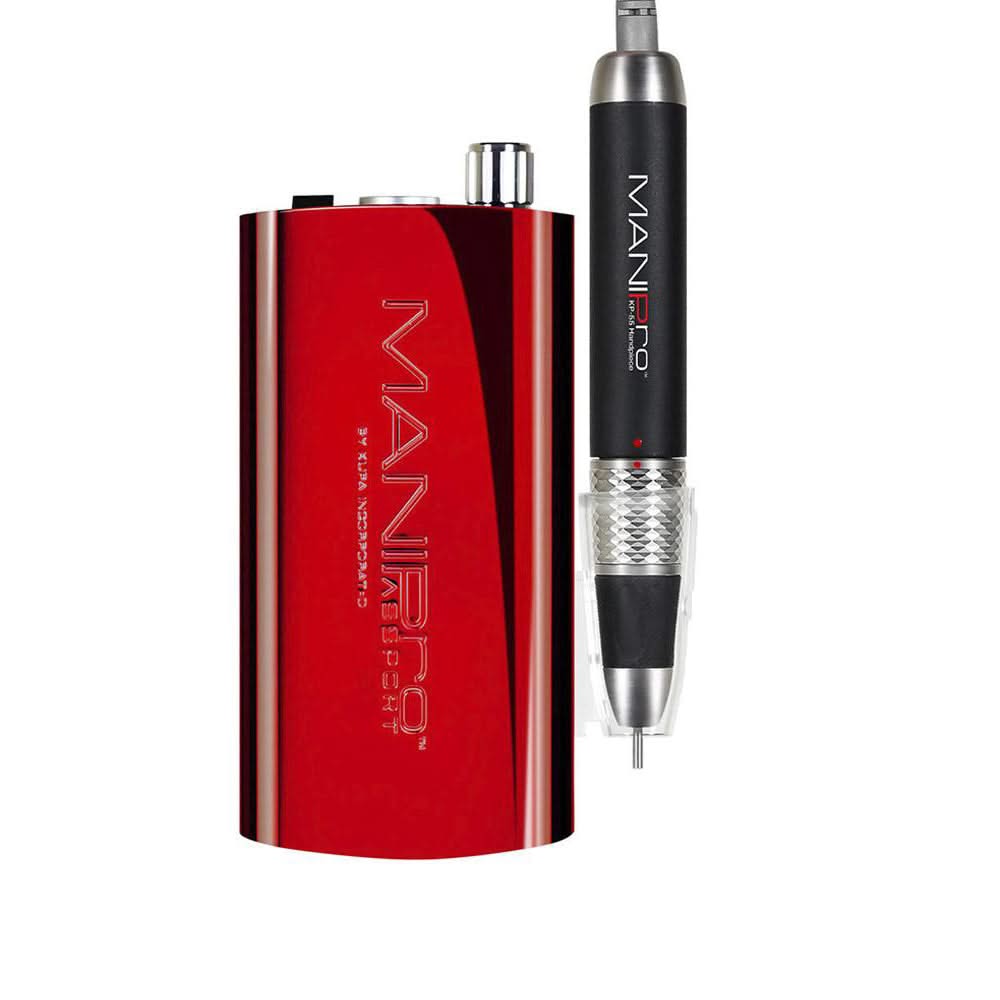 KUPA Passport Nail Drill Complete with Handpiece - Candy Apple Red - DTK Nail Supply