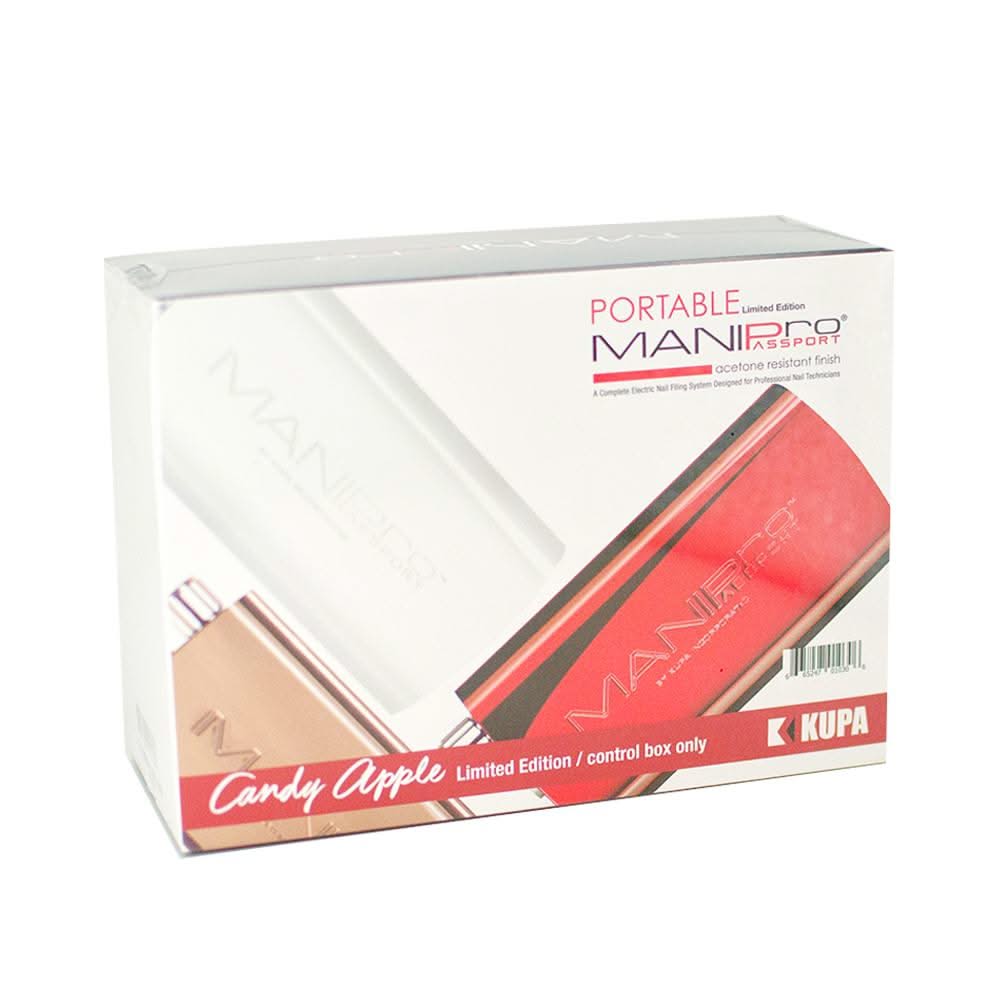 KUPA Passport Nail Drill Complete with Handpiece - Candy Apple Red - DTK Nail Supply