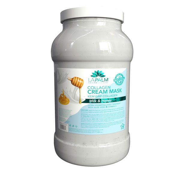 La Palm Collagen Cream Mask - 1 Gallon - Milk & Honey - DTK Nail Supply