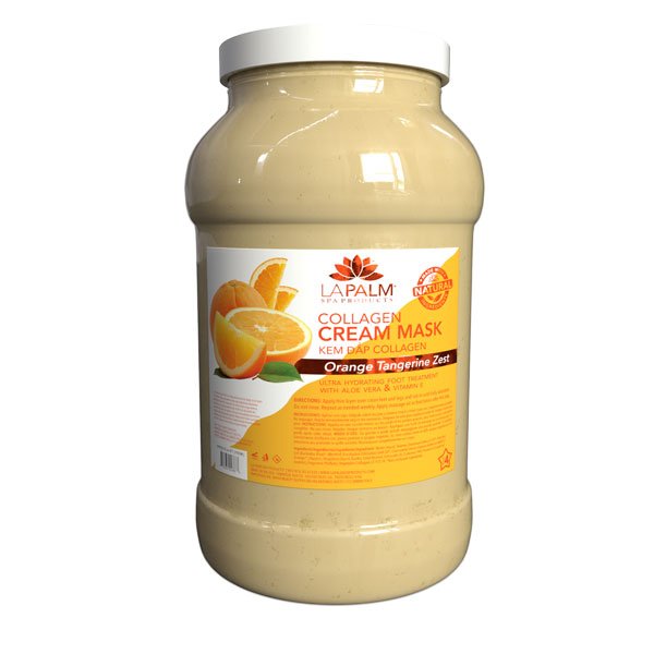 La Palm Collagen Cream Mask - 1 Gallon - Orange Tangerine Zest - DTK Nail Supply