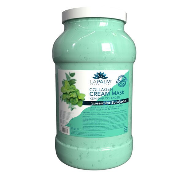 La Palm Collagen Cream Mask - 1 Gallon - Spearmint Eucalyptus - DTK Nail Supply