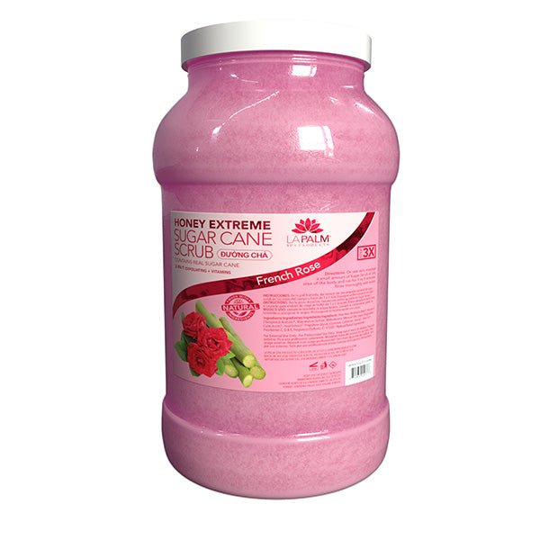 La Palm Sugar Cane Scrub - French Rose - 1Gallon - DTK Nail Supply