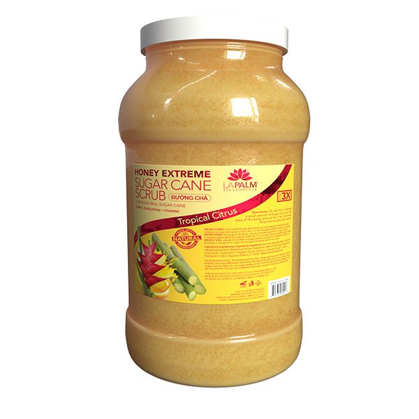 La Palm Sugar Cane Scrub - Tropical Citrus - 1Gallon - DTK Nail Supply