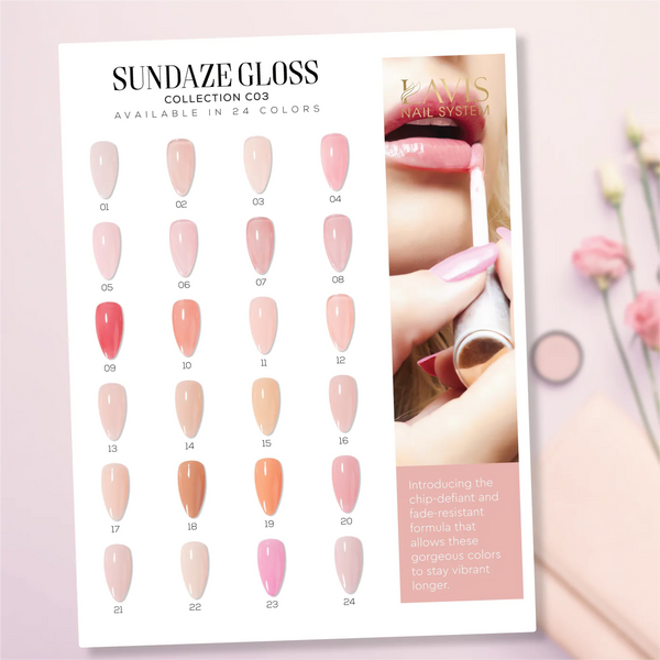 LAVIS C03 - Set 24 Color - Gel Polish 0.5 oz - Sundaze Gloss Collection by LAVIS NAILS sold by DTK Nail Supply