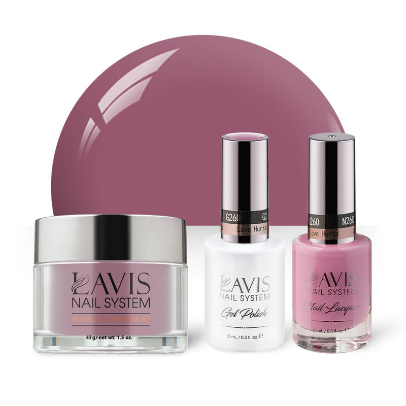 LAVIS 3 in 1 - 260 Love Hurts - Acrylic & Dip Powder, Gel & Lacquer - DTK Nail Supply