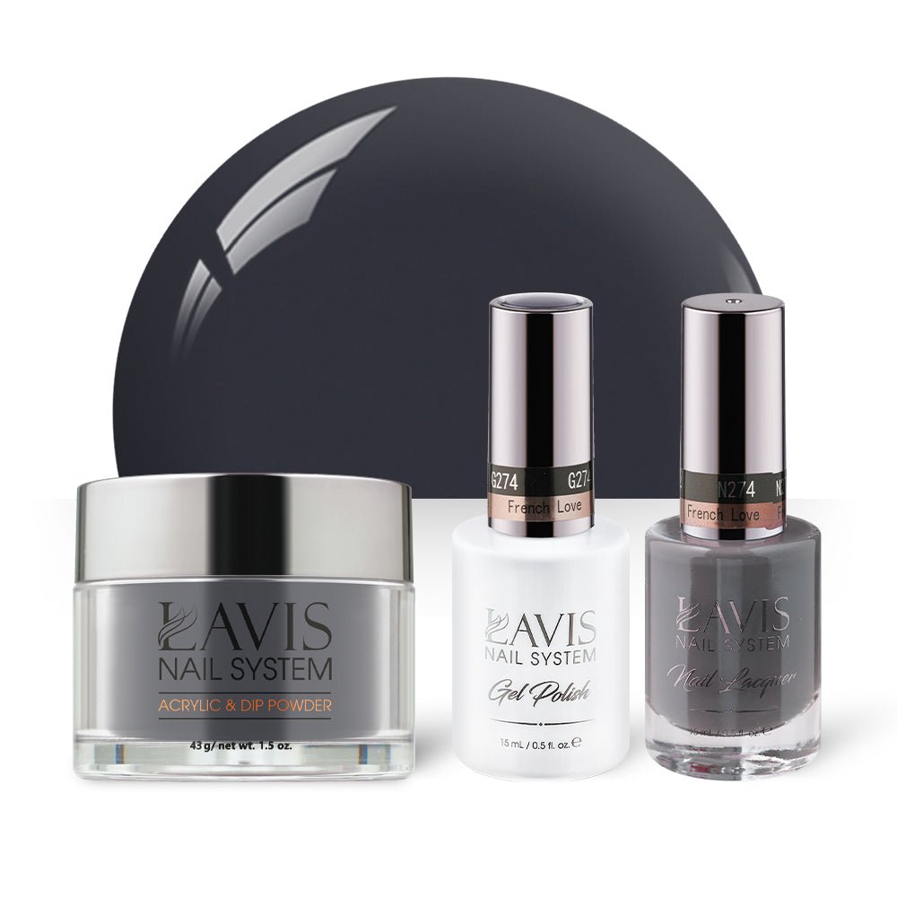 LAVIS 3 in 1 - 274 French Love - Acrylic & Dip Powder, Gel & Lacquer - DTK Nail Supply