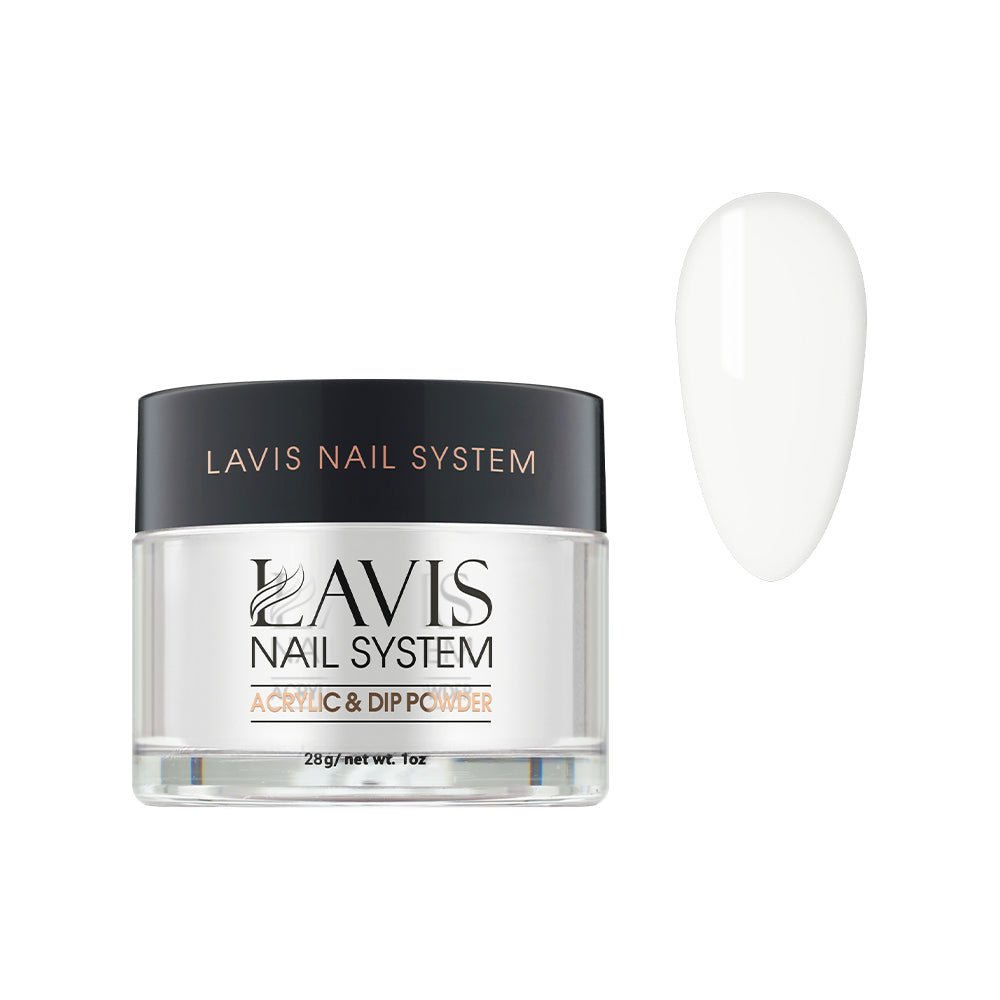 Lavis Acrylic Powder - 001 A Perfect Cloud - DTK Nail Supply