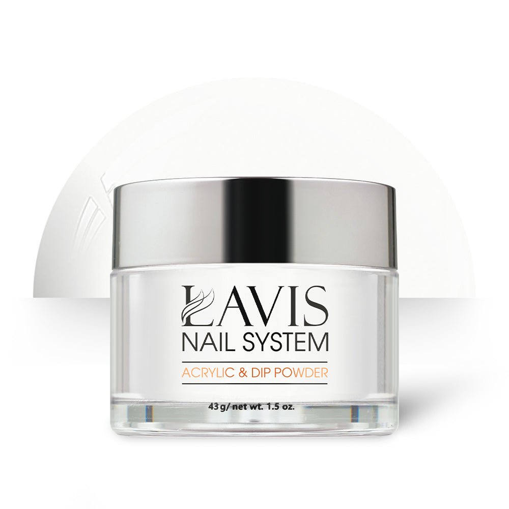 Lavis Acrylic Powder - 001 A Perfect Cloud - DTK Nail Supply