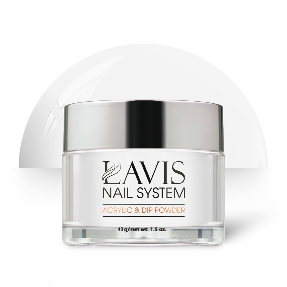 Lavis Acrylic Powder - 124 White Dove - DTK Nail Supply